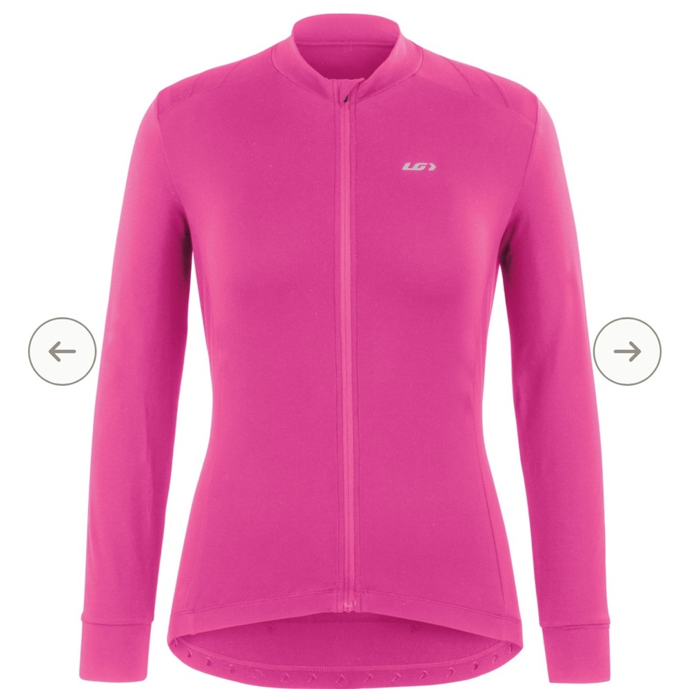 Garneau Breeze Cycling Jersey Pink Long Sleeve Athletic Top Small - Picture 5 of 6